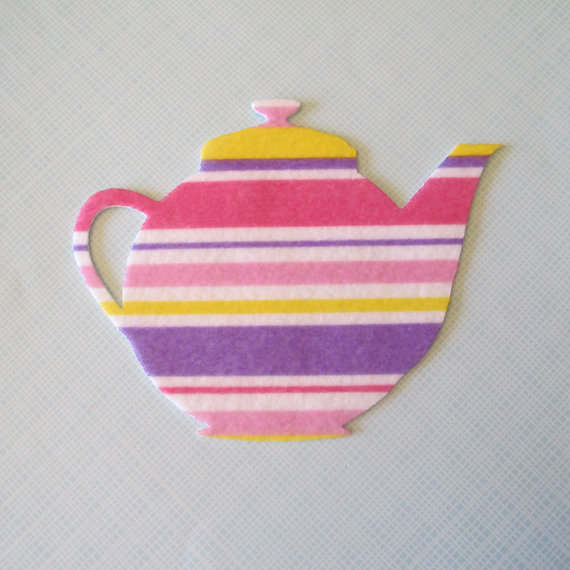 Teapot Applique Print Felt 5.5 Inches on Luulla